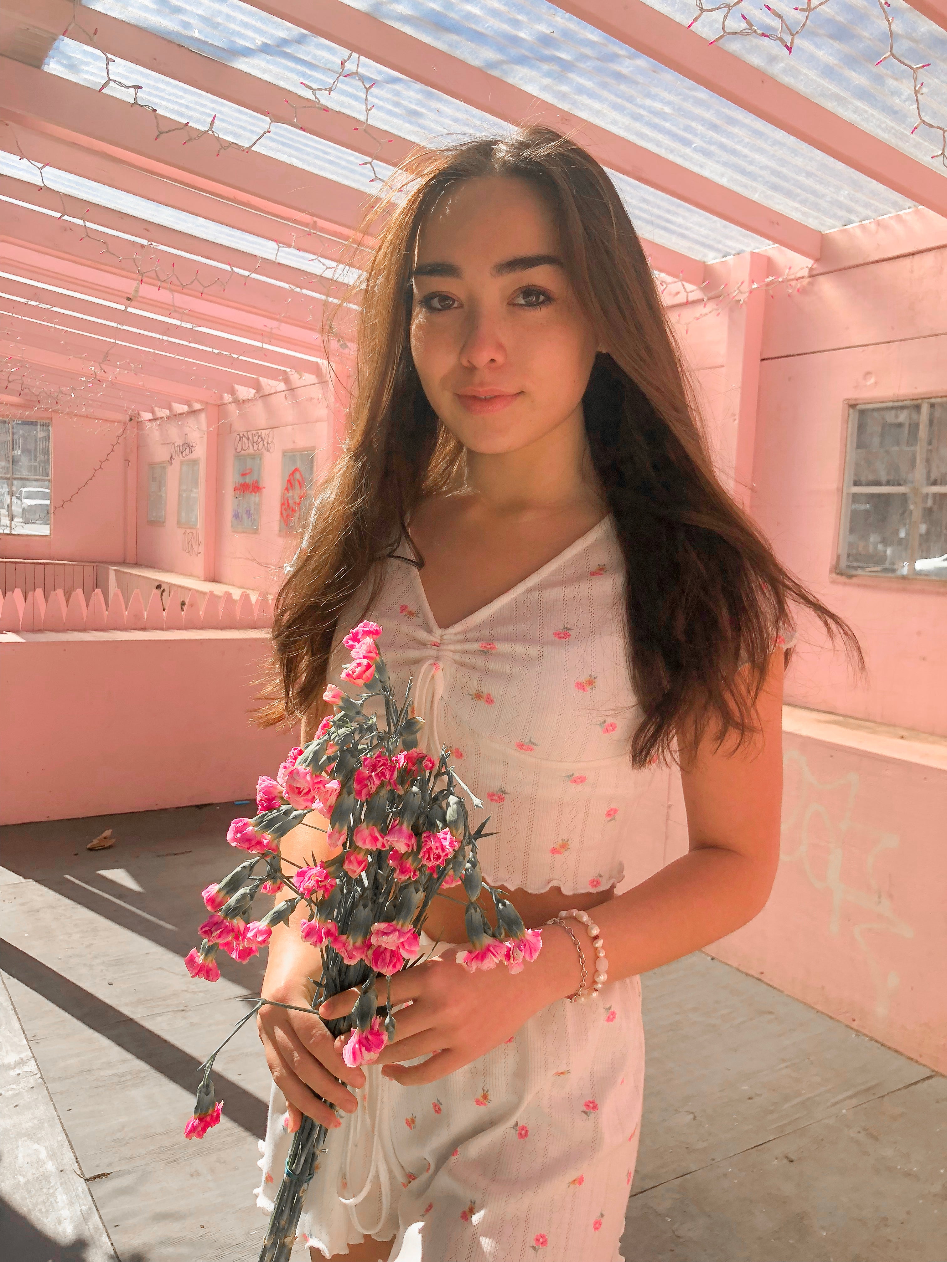 Babeboxers send my love pointelle blossom spring two piece set pink and white flowers and ruffles softgirl pinterest